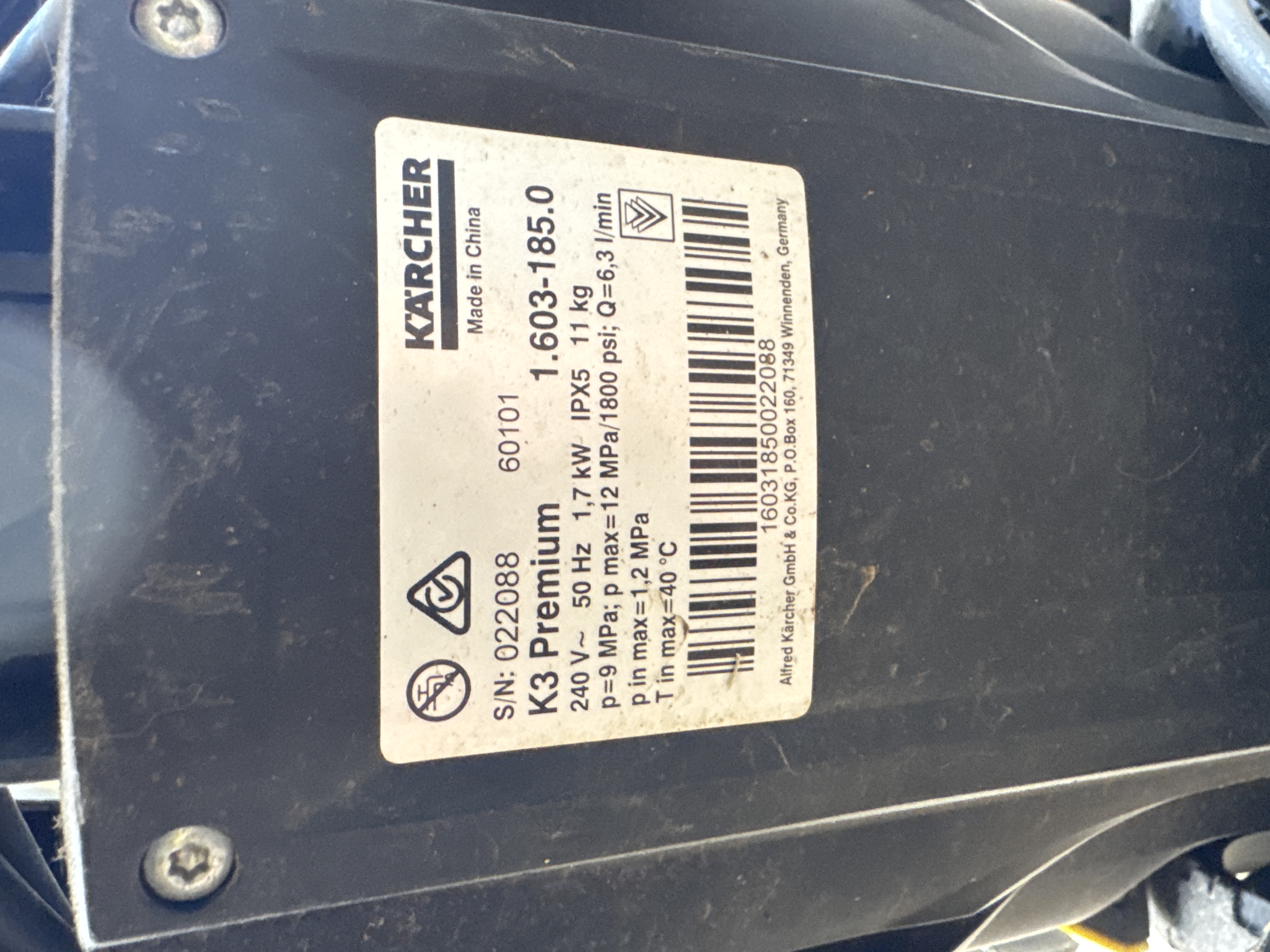 Kärcher K3 Premium electric pressure washer, 1800 psi, 1.7 kW — photo 3 of 3